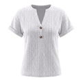 thumbnail image 7 of T Shirts For Women White Womens Tops Fashion V Neck With Mesh Cut Out Short Sleeved Elegan Casual Pullover Daily Comfortable Summer Tops, 7 of 7
