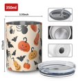 thumbnail image 4 of 12oz Coffee Tumblers Light Halloween Pumpkins Bats and Spiders Stainless Steel Vacuum Insulated Travel Tumbler Coffee Cups Mug with Lid and Straw with Cleaning Brush for Cold & Hot Drinks, 4 of 5