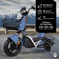 thumbnail image 2 of Bicicleta Electrica Moto Bici Scooter 3 Vel 55km/h 800w 60v Azul Bizmo, 2 of 7