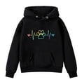 thumbnail image 4 of LUOGENLI Hoodies Sweatshirt Hoodies for Girls Girls' Fashion Casual Printed Long Sleeved Hoodie Top Hoodies for Girls 10-12 Baggy Hoodies for Girls 9-10 Black 4-5 Years, 4 of 4
