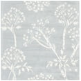 thumbnail image 2 of SAFAVIEH Bella Kiro Floral Area Rug, Light Blue/Ivory, 5' x 5' Square, 2 of 11