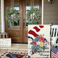 thumbnail image 5 of MIZHONA American Yard Flag Gnome Decoration Burlap 4th of July Independence Garden Flag 12" x 18", 5 of 5
