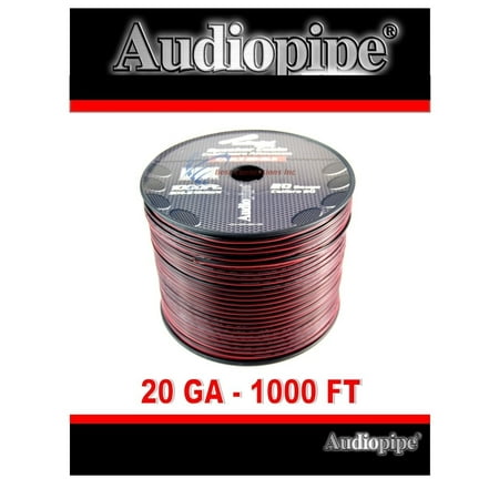 20 Gauge 1000' Speaker Zip Wire Copper Clad Red Black 12 Volt Audio