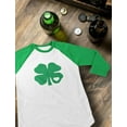 thumbnail image 5 of Tstars Womens Irish Green Clover Heart Gift for St Patricks Day Beautiful Shirts Gift for Her Irish Shirt Pride Proud Irish 3-4 Women Sleeve Baseball Jersey Shirt, 5 of 6