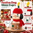 thumbnail image 2 of 2026 New Snoo.py Glass Cold Cup Tumbler 2026 With Straw, 20oz Removable Red Knit Hat & Scarf, Cute Novelty Glass Cup for Iced Coffee & Cold Drinks, 2 of 9