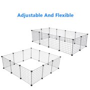 Metal Panel Pet Playpen, DIY Expandable Design for Various Small Animals, Small Animal Cage Indoor Portable Metal Wire Yard Fence for Small Animals, Guinea Pigs, Rabbits Kennel Crate Fence Tent