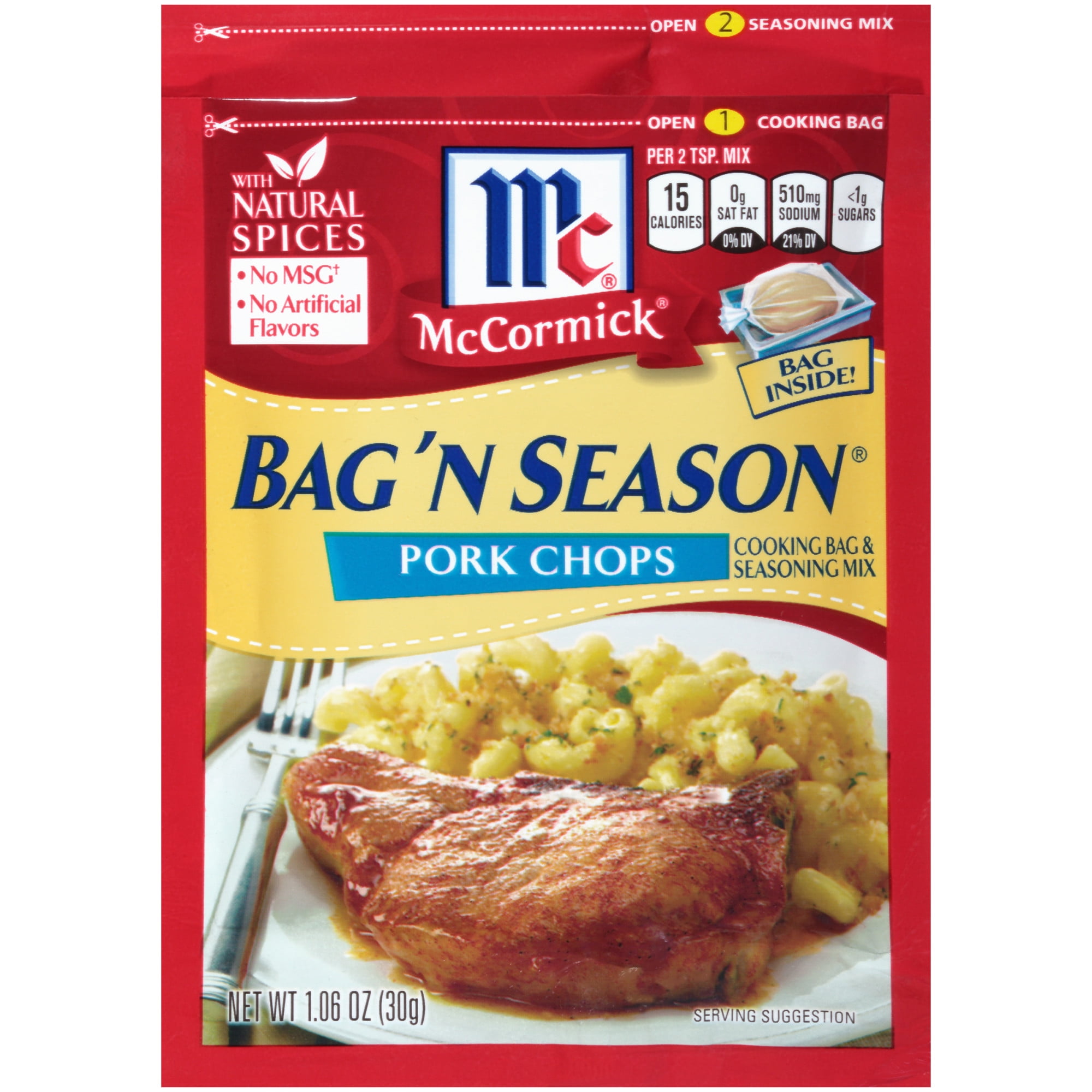 McCormick Bag 'n Season Pork Chops Cooking & Seasoning Mix, 1.06 oz