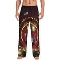 thumbnail image 2 of Lsque Casino King And Playing Cards Print Men's Pajama Pants, Lounge Pant - Comfortable Home Wear,Elastic Waistband, Stylish Design-Large, 2 of 9