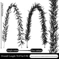 thumbnail image 2 of Black Artificial Flowers Black Eucalyptus Garlands Halloween Garland Black Leaf Garland with Flowers Fake Floral Greenery for Halloween Party Decor Home Backdrop Wall Fall Decor(Black), 2 of 5