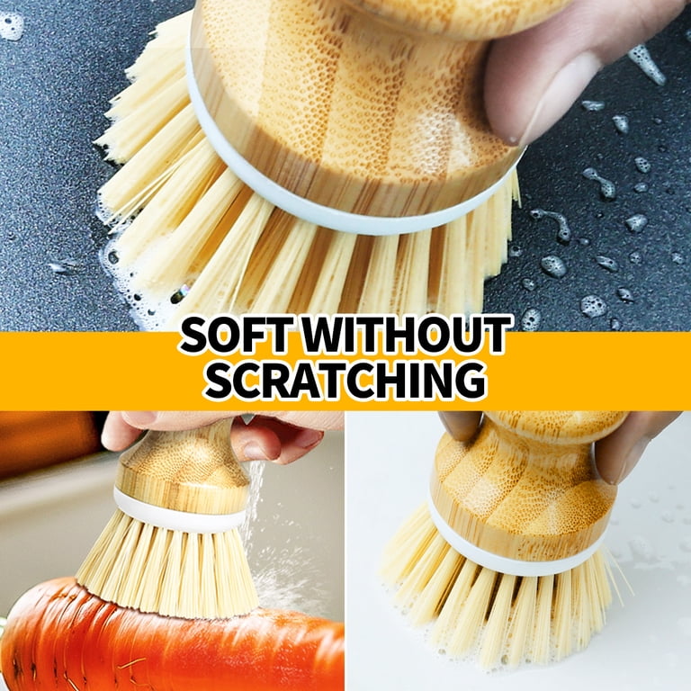 Propuri Dish Brush Scouring Pad Set, 6-Piece Yellow Combo photo 2