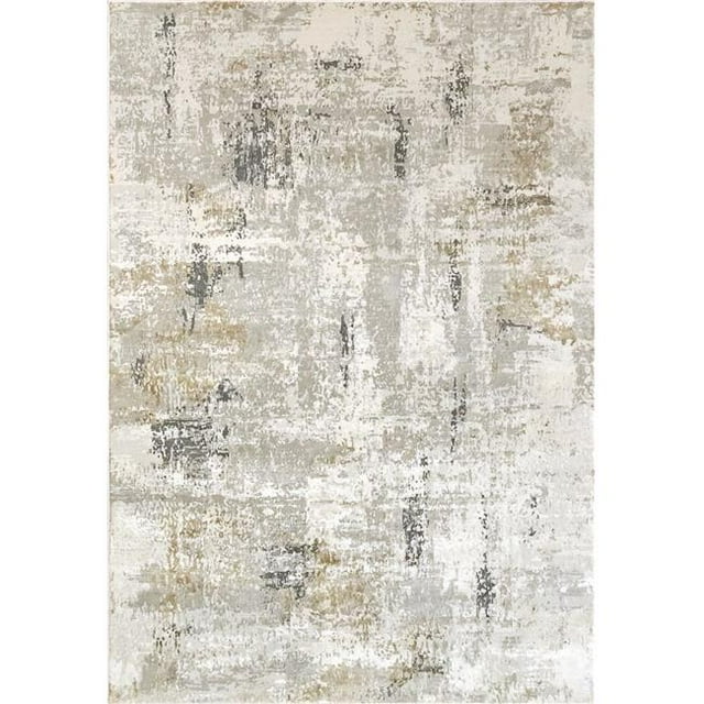 Dynamic Rugs QU71027048190 6 ft. 7 in. x 9 ft. 6 in. Quartz 27048 Rectangle Transitional Area Rug - 190 Ivory & Grey