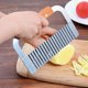 thumbnail image 2 of set De 2couteau De Tranches De Pomme De Terre, Coupe Frites Ondul Avec Lame En Acier Inoxydable Et Poigne En Bois Pour Lgume, Fruits Et Gaufre, 2 of 5