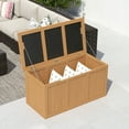 thumbnail image 3 of S-HOME Versatile Solid Wood Outdoor Deck Box with 67 Gallon Capacity, Ideal for Storing Cushions, Toys and Garden Equipment, 3 of 8