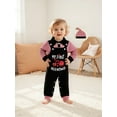 thumbnail image 6 of BemeyourBBs Newborn Baby Boy My First Valentine Outfits Infant Spring Clothes Stripe Romper Heart in Truck Embroidery Overalls Jumpsuit Hat Set, 6 of 9