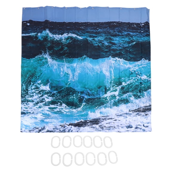 Ocean Pattern Waterproof Bathroom Shower Curtain Machine Washable Curtain Bathroom Shower Curtain Liner.[59.1x70.9in]