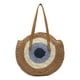 thumbnail image 1 of Bolso Bolso de hombro tejido de paja hecho a mano con empalme de color de ratán para mujer, 1 of 7