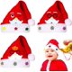 thumbnail image 1 of Chapeau De Pre Nol,3 Pices Bonnet De Noel, Chapeaux De Nol, Bonnet De Noel Pour Fte De Vacances Rouge En Peluche Ornements De Nol (c), 1 of 5