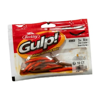 Berkley Gulp! SR Crawler Fishing Soft Bait, Chartreuse-Orange, 17,8 cm