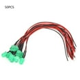 thumbnail image 1 of 12V 8mm LED Lamp Beads (50PCS) for Electrical Conductivity - Green Jade Green, 1 of 10