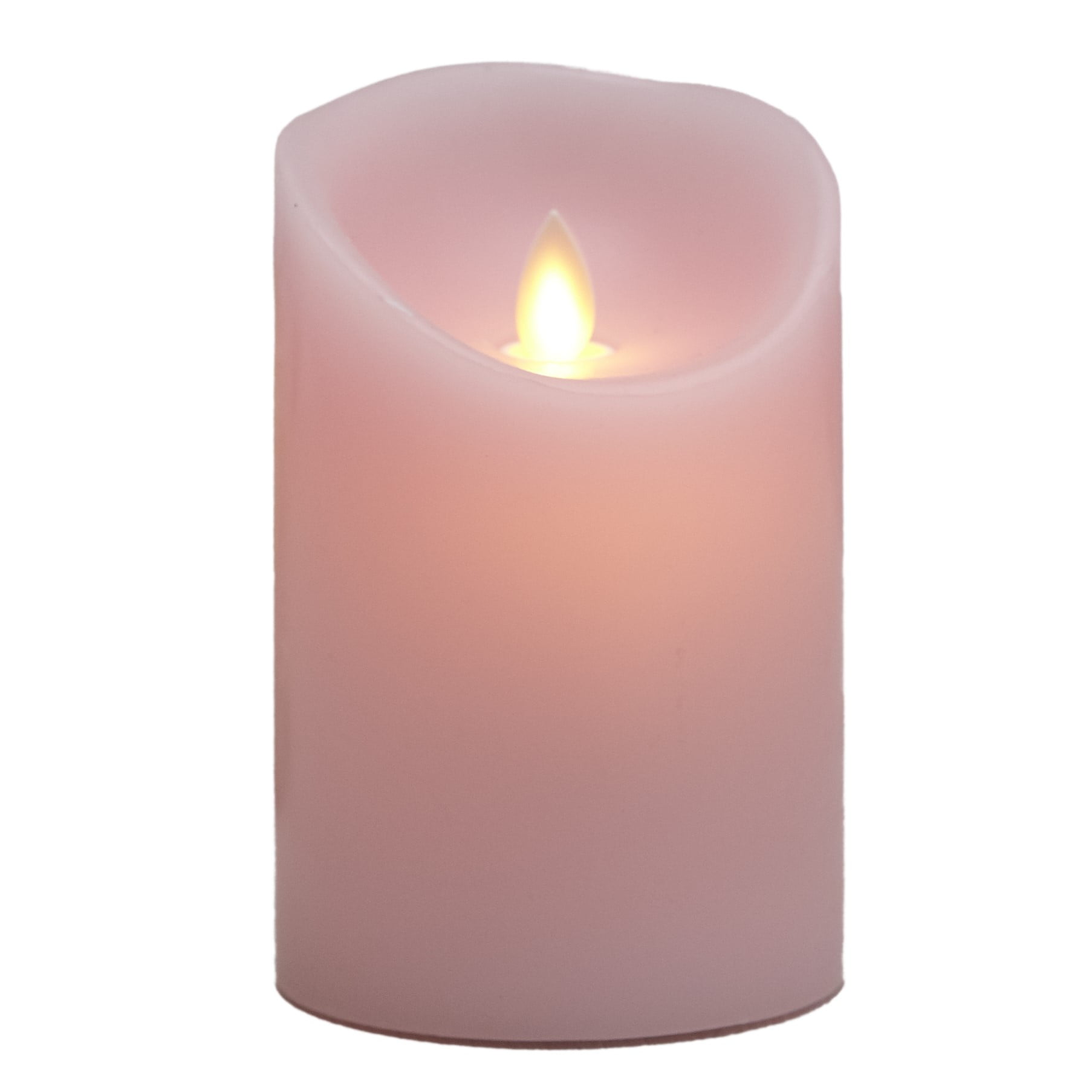 Flameless Candle with Timer Realistic LED Pillar Candle Pink 5
