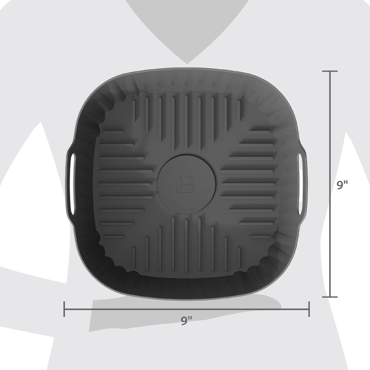 Beautiful Silicone Air Fryer Liner, Oyster Grey by Drew Barrymore