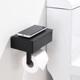thumbnail image 3 of Porte-papier Toilette Noir Mat, Distributeur de Lingettes Jetables - Support Mural en Acier Inoxydable - Grand, 3 of 5