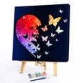 thumbnail image 2 of Cuadros Decorativos DIY pintura al óleo por números medio corazón mariposa pintado a mano dibujo acrílico Sywqhk Nuevos Originales, 2 of 9