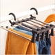 thumbnail image 3 of Perchero multifuncional plegable telescópico de acero inoxidable para pantalones, de múltiples capas, para el hogar, con clip mágico para guardar pantalones, 3 of 6