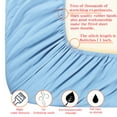 thumbnail image 4 of Ntbay Premium 1800 Series Microfiber Twin Fitted Sheet with Deep Pocket, Ultra Soft and Breathable Fitted Bed Sheet, 39x75 inches, Sky Blue, 4 of 6