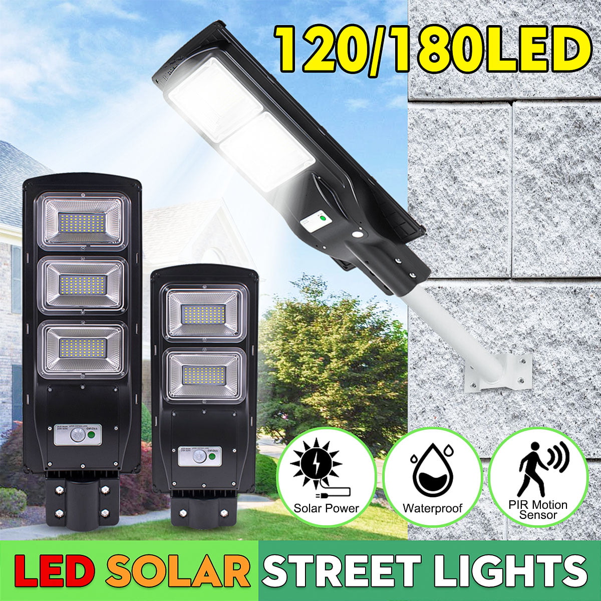 Details about   576LED 900W Solar Street Light Induction Sensor Outdoor Garden Lamp+Remote