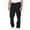 Black, variant on Mens Solid Color Work Pants Drawstring Leg Mouth Sticky Tape Pocket Casual Pants Men's Casual Pants