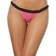 thumbnail image 3 of Women's Dreamgirl 1377 Stretch Mesh With Lace Open Back Heart Panty (Red/Black M), 3 of 4