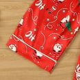thumbnail image 6 of Gubotare Baby Christmas Pajamas Plaid Toddler Kids Little Girls Christmas Satin Silk Pajamas Girl Long Sleeve Button Down Sleepwear Christmas Pjs Set Size 5t 6t (Brick Red,5-6 Years), 6 of 6