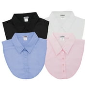 4Pack of White, Black, Light Pink and Light Blue Collared Dickies by