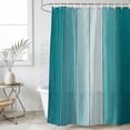 thumbnail image 4 of Aqua Ombre Bathroom Shower Curtains with 12 Hooks Polyester Waterproof Shower Curtain for Stalls and Bathtubs Vintage Country Wooden Decorative Bathroom Privacy Curtain 66x72 Inches, 4 of 9
