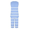 thumbnail image 4 of Summer Pajamas Womens Pajama Sets Pleated Tank Tops And Capris With Pockets Floral Soft Cute 2pcs Loungewear Features:, 4 of 5