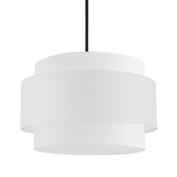 PYA-224C-MB-WH Dainolite Priya - 4 Light 3-Tier Pendant In Contemporary Style-14 Inches Tall and 22 Inches Wide-Matte Black Finish-White Shade Color