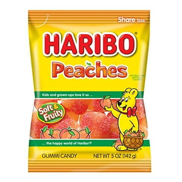 Haribo, Peaches Gummi Candy, 5 Oz, 12 Ct