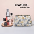 thumbnail image 4 of Cute Cheese Cake Makeup Bag, Large Capacity Travel Cosmetic Bag for Women Girls- Travel Toiletry Bag Leather Portable Waterproof Makeup Case Organizer with Handle, 4 of 4