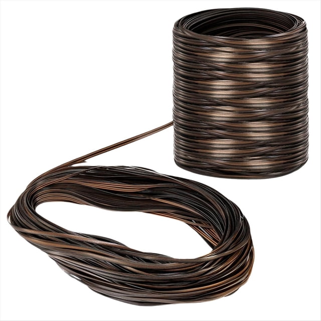 Kit de Reparación de Mimbre de 138 M, Suministros para Reparación de Muebles, Sofás y Sillas de Ratán para Patio, Tejido Alargado en Color Marrón Café Degradado.