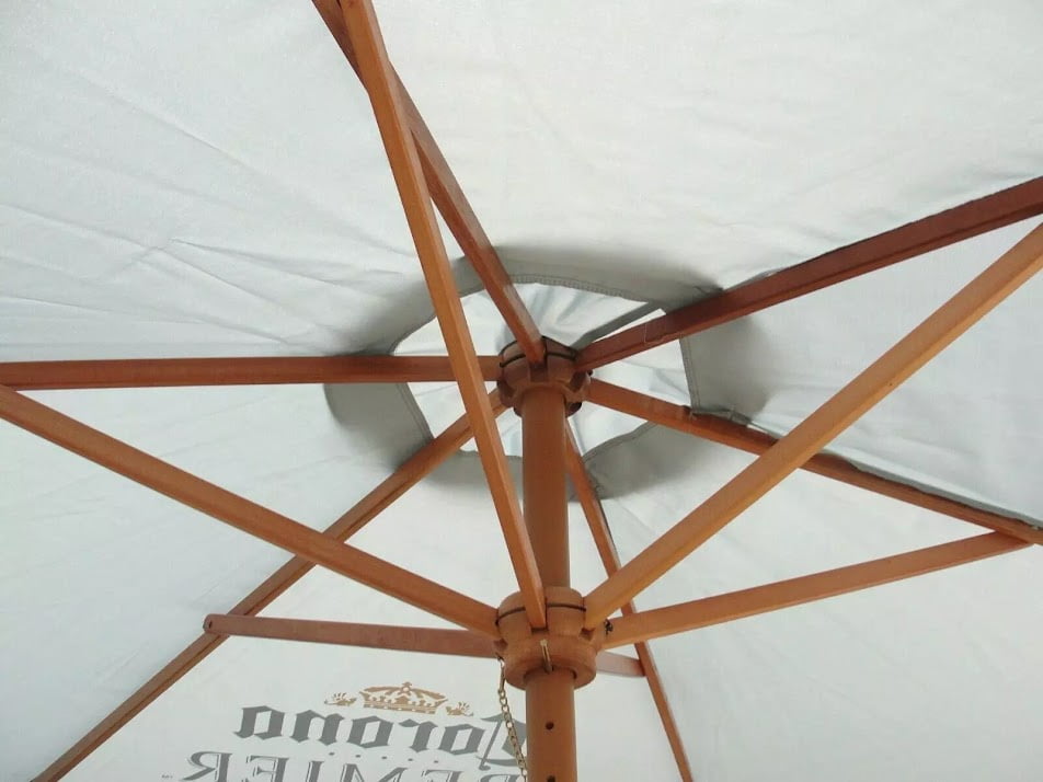 Corona Premier Patio Umbrella with Valence, Gray