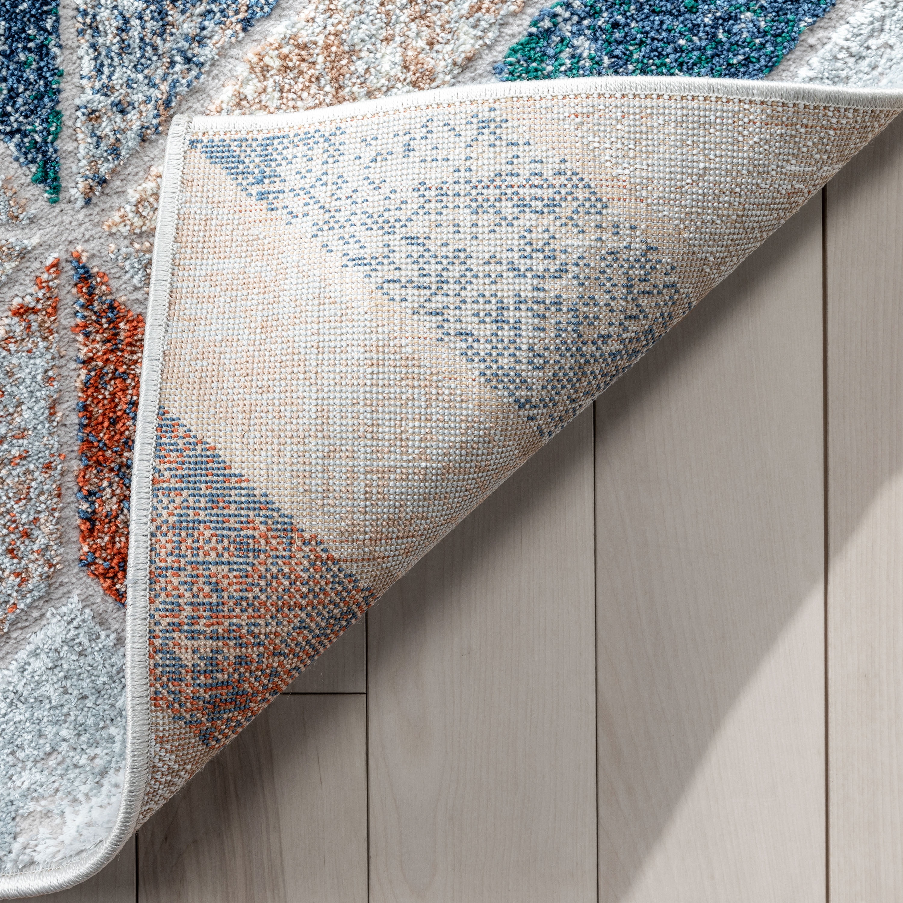 Well Woven Vintage Geometric Area Rug, 7.83' x 9.83', Geometric Pattern In Contemporary Colors, Super Soft-Textured Yarn, Easy To Clean