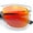 Orange Mirror, variant on Colored Mirror Oversized Clear Frame Horn Rim Hipster Rectangle Plastic Sunglasses Blue Mirror