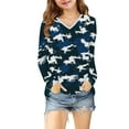 thumbnail image 5 of dazeni Kids Camouflage Long Sleeve Shirts Boys Girls Camo V Neck Tee Casual Sport Tops Blouse, 5 of 8