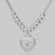 thumbnail image 3 of Collar de plata dije de corazón con zirconia, 3 of 3