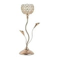 thumbnail image 1 of Grand Crystal Flower Candle Holder Large Candle Holder Gold Tone Base Romantic Gift Elegant Home Decor Holiday Decor Centerpiece Statement Table Decor, 1 of 7