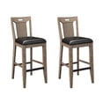 thumbnail image 2 of Brown Solid Wood 2 - Piece Bar Stools / Simple Care for Home Entertaining, 2 of 2
