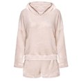 thumbnail image 1 of Gibobby Pijamas mujer calientitas Pijama Conjunto de ropa de dormir Poliéster Con capucha Manga larga Dormitorio Dama(Beige,XL), 1 of 5