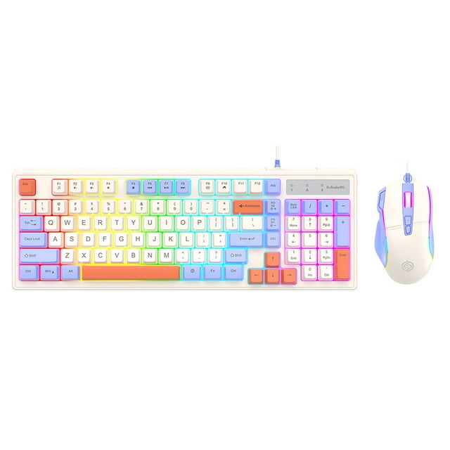 KM800 Gaming Keyboard Luminous 98 Keys E-sports Keyboard 4000dpi for Home Office