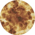 thumbnail image 1 of Ahgly Company Machine Washable Indoor Round Transitional Beer Orange Area Rugs, 4' Round, 1 of 7